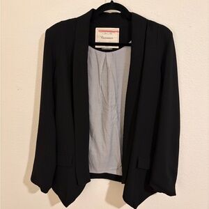 Cartonnier Anthropologie open front Classic Black Blazer